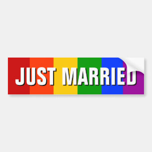 AUTOCOLLANT DE VOITURE JUSTE HOMOSEXUEL MARIÉ