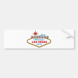 Autocollant De Voiture Juste marié à Las Vegas fabuleux 2014 (signe)