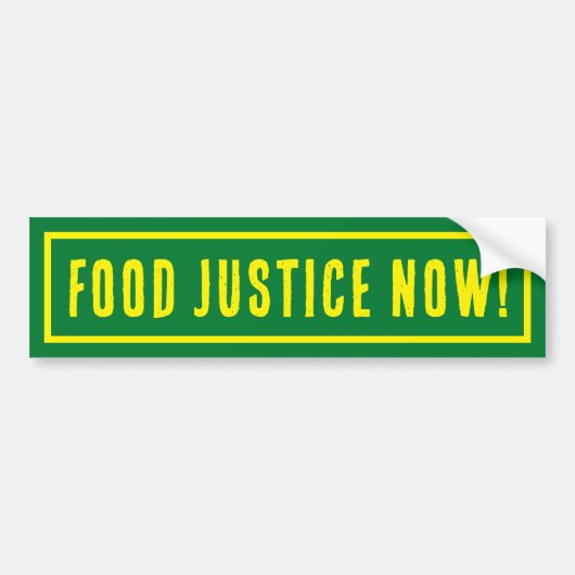 Autocollant De Voiture Justice alimentaire maintenant ! (Devant)