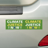 AUTOCOLLANT DE VOITURE JUSTICE DE CLIMAT MAINTENANT ! (En voiture)