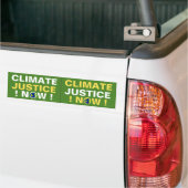 AUTOCOLLANT DE VOITURE JUSTICE DE CLIMAT MAINTENANT ! (Sur camion)