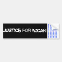 JUSTICE POUR L'ADHÉSIF POUR PARE-CHOCS DE MICAH