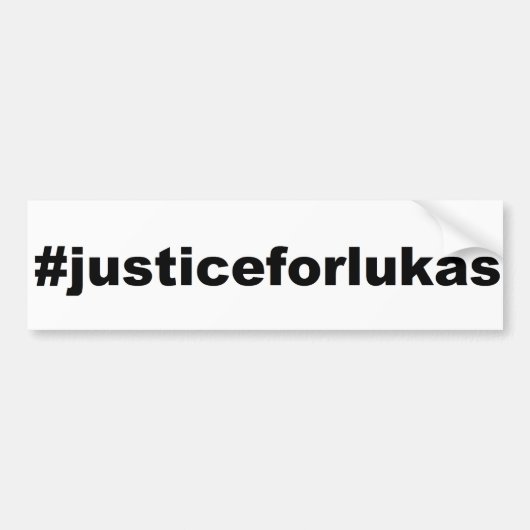 Autocollant De Voiture #justiceforlukas (Devant)