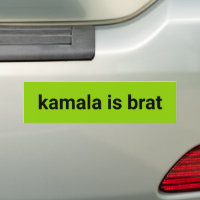 kamala est brat typographie moderne noir lime vert