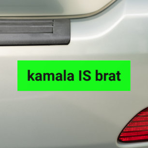 Autocollant De Voiture kamala est noir brat et cool vert néon