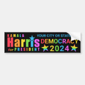 Autocollant De Voiture Kamala Harris Pride Président Démocratie 2024 (Devant)