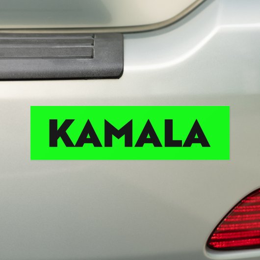 Autocollant De Voiture Kamala moderne audacieuse typographie néon vert br (En voiture)