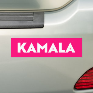 Autocollant De Voiture kamala rose chaud et blanc moderne audacieuse typo