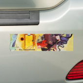 Autocollant De Voiture Kandinsky jaune bleu (En voiture)