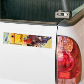 Autocollant De Voiture Kandinsky jaune bleu (Sur camion)