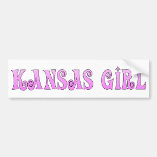 Autocollant De Voiture Kansas Girl
