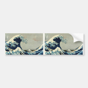 Autocollant De Voiture Katsushika Hokusai dans La Grande Vague au large d