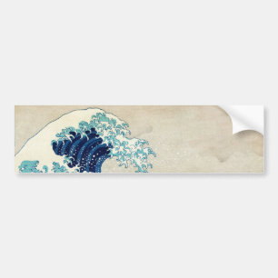 Autocollant De Voiture Katsushika Hokusai - La Grande vague au large de K