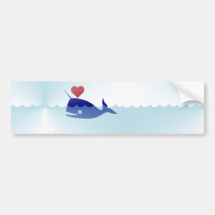 Autocollant De Voiture kawaii narwhal