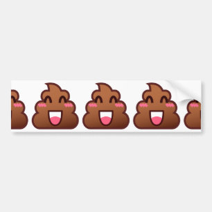Autocollant De Voiture kawaii poop emojis