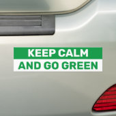Autocollant De Voiture Keep Calm And Go Green Eco Friendly (En voiture)