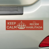 AUTOCOLLANT DE VOITURE KEEP CALM - JE SUIS RECÉM-HABILITADA (En voiture)