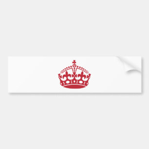 Autocollant De Voiture Keep calm red victory crown