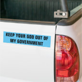 AUTOCOLLANT DE VOITURE KEEP YOUR GOD OUT OF MY GOVERNMENT (Sur camion)