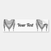 Autocollant De Voiture Keffiyeh Écharpe palestinienne tissu traditionnel (Devant)