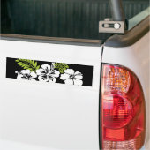 Autocollant De Voiture Ketmie et feuille blancs (Sur camion)