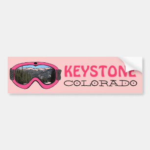 Autocollant De Voiture Keystone Colorado rose goggle bumpersticker