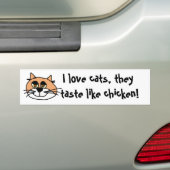 Autocollant De Voiture kittykat, j'aime des chats, ils goûte comme le (En voiture)
