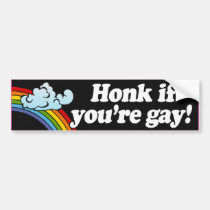 Autocollant De Voiture KLAXONNEZ SI VOUS ÊTES GAY -.png
