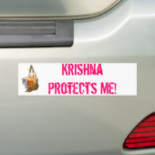 Autocollant De Voiture Krishna me protège ! (En voiture)