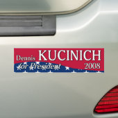 Autocollant De Voiture Kucinich a courbé (En voiture)