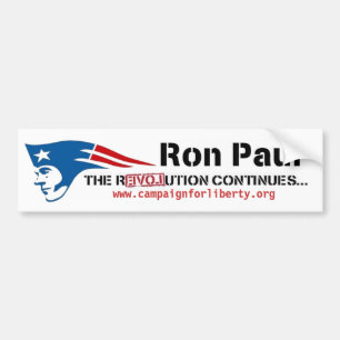 Autocollant De Voiture La campagne de Ron Paul pour la révolution de