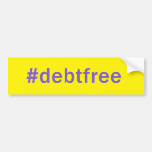 Autocollant De Voiture La dette de Hashtag libèrent l'adhésif pour