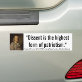 Autocollant De Voiture La dissidence de Ben Franklin est la forme la plus (En voiture)