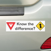 Autocollant De Voiture La fusion/rendement savent la différence ? (En voiture)