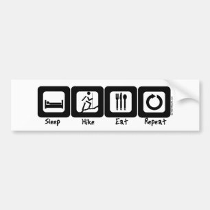 Autocollant De Voiture La hausse de sommeil mangent la répétition