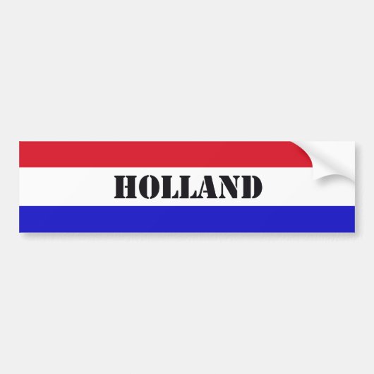 Autocollant De Voiture La Hollande Bumpersticker (Devant)