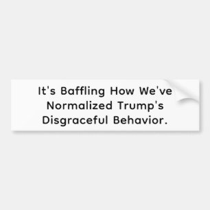 Autocollant De Voiture La honte de Trump normalisée Hankamer Artjunkhaus