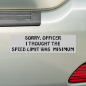 Autocollant De Voiture La limitation de vitesse est minimum ou maximum ? (On Car)