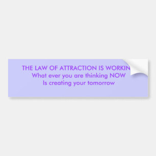 Autocollant De Voiture LA LOI DE L'ATTRACTION EST WORKINGWhat jamais