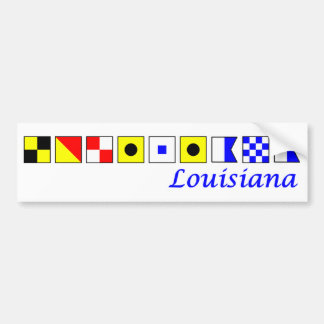 Autocollant De Voiture La Louisiane a orthographié dans l'alphabet