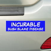 AUTOCOLLANT DE VOITURE LA MALADIE DE BLÂME DE BUSH, INCURABLE (En voiture)