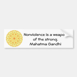 Autocollant De Voiture La non violence est une arme du fort. - Gandhi