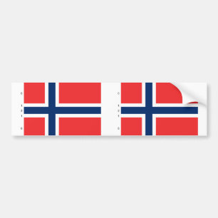 Autocollant De Voiture La Norvège avec des proportions, drapeau de la