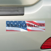 AUTOCOLLANT DE VOITURE LÀ OÙ EST JOHN GALT-FLAG (En voiture)
