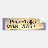 Autocollant De Voiture La Paix parle de WW3 ! (Devant)