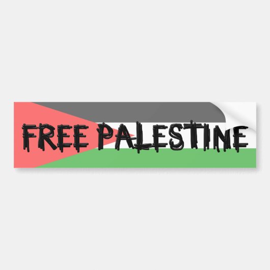 Autocollant De Voiture La PALESTINE LIBRE Bumpersticker (Devant)