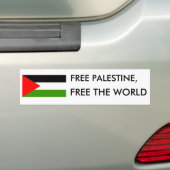 AUTOCOLLANT DE VOITURE LA PALESTINE LIBRE, LIBÈRENT LE MONDE (En voiture)