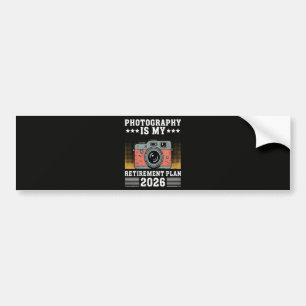 Autocollant De Voiture La photographie est mon plan de retraite 2026