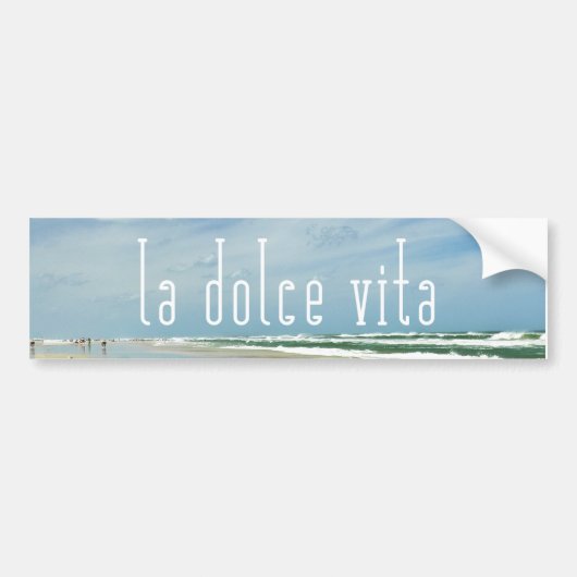 Autocollant De Voiture La plage de La Dolce Vita (Devant)