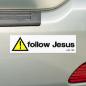 Autocollant De Voiture La précaution suivent Jésus (En voiture)